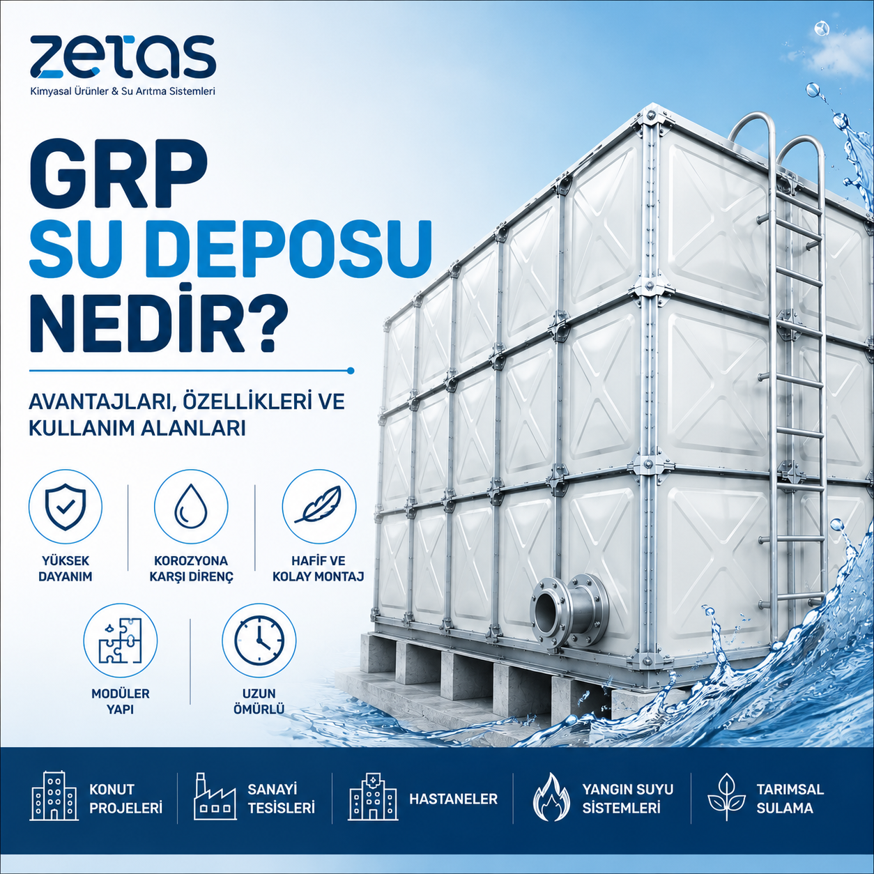 GRP Su Deposu Nedir? Avantajları, Özellikleri ve Kullanım Alanları