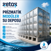 Prizmatik modüler su deposu - Endüstriyel su depolama sistemi, modüler panel yapısı ve projeye özel çözümler | Zetaş Kimya